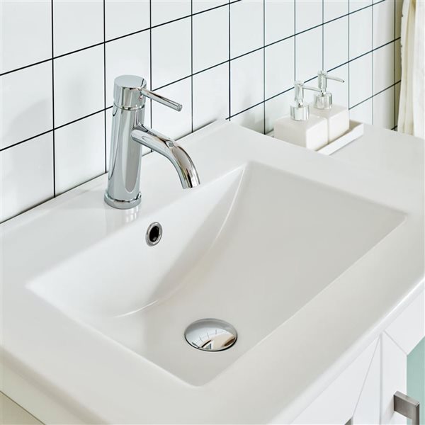 Vanity Art 72 W x 18 D x 36-in H Double Bathroom Vanity w/ Sinks/ Ceramic Top and Mirrors - White