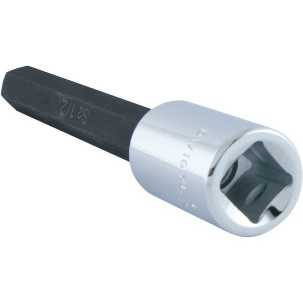 Gray Tools 1/2-in x 1/2-in Drive Extra Long Hex Head Standard Chrome Finish Shallow Socket