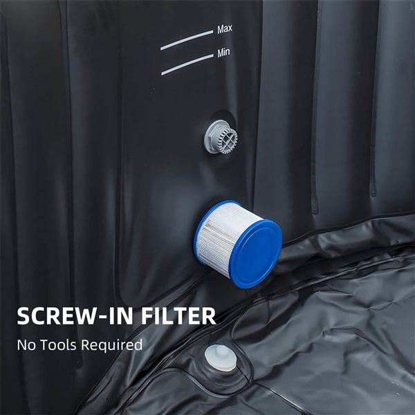 ALEKO Blue 12-Pack Water Filter Cartridge for Inflatable Hot Tub Spa