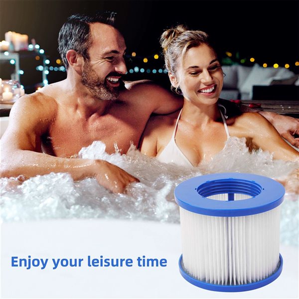 ALEKO Blue 12-Pack Water Filter Cartridge for Inflatable Hot Tub Spa