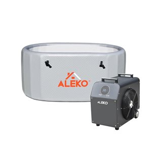 ALEKO Arctica 0.8 HP 110 V Oval Inflatable Cold Plunge Kit w/ 1-Person Tub and Chiller