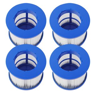ALEKO Blue 4-Pack Water Filter Cartridge for Inflatable Hot Tub Spa