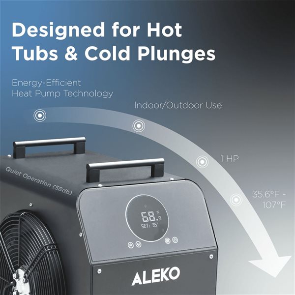 ALEKO Lumina 1 HP 110 V Cold Plunge Dual Chiller and Heater