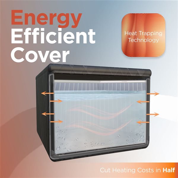 ALEKO 6-Person 130-Jet Grey Rope Pattern Square Inflatable Hot Tub w/ Energy Efficient Cover