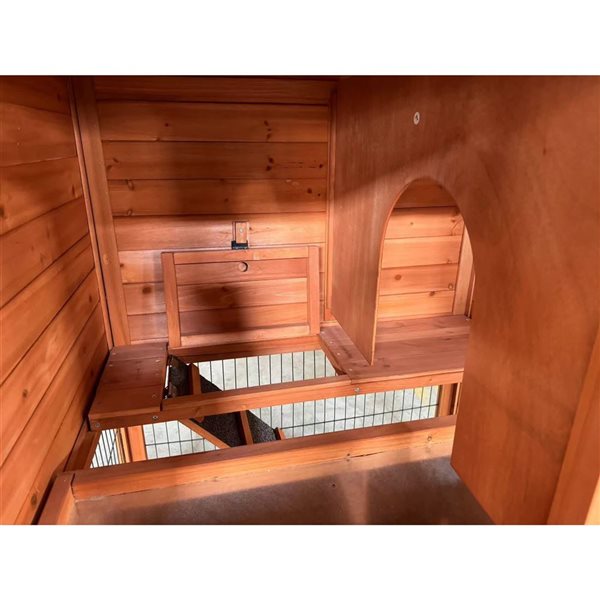 KennelMaster 36 x 30 x 48-in Elevated Rabbit Hutch - Brown