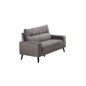 Causeuse Kitchener HomeTrend en velours gris