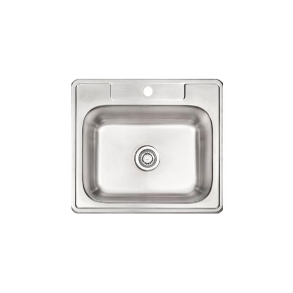 Unique Home Supplies 25-in W 18 Gauge Stainless Steel Kitchen Sink