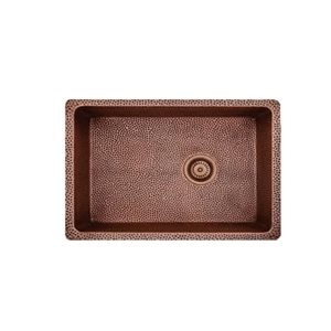 Unique Home Supplies 27-in W 16 Gauge Copper Kitchen Sink