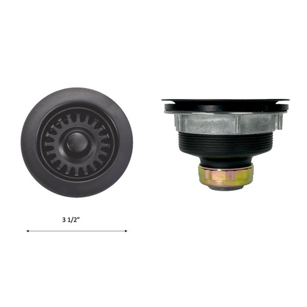 Unique Home Supplies Stainless Steel Kitchen Sink Strainer In Matte Black