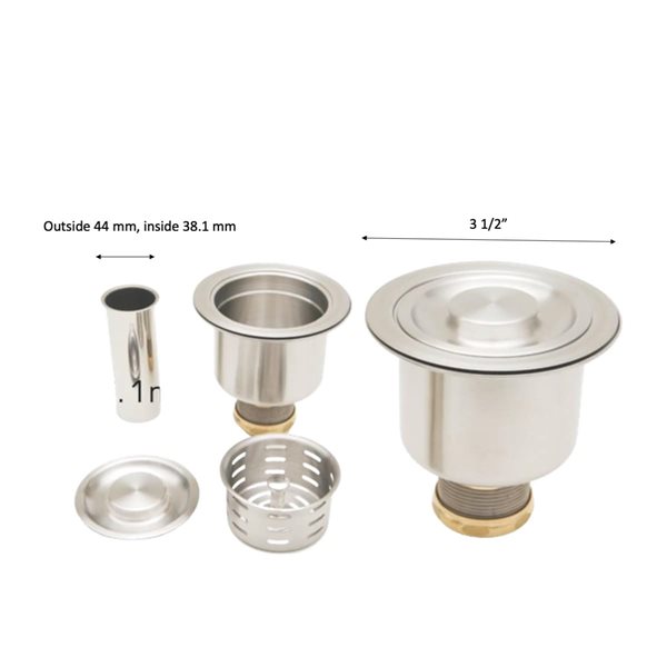 Unique Home Supplies Kitchen Basket Strainer for 3.5-in Opening