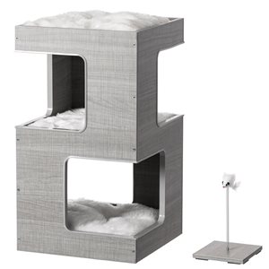 PawsMark 3-Level Cat Tower w/ Removable Soft Blanket