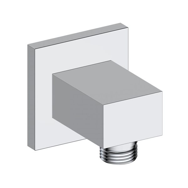akuaplus 1/2-in Brass Wall-Mount Shower Elbow with Flange - Chrome