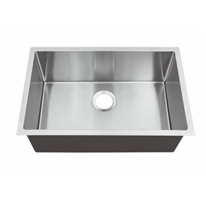 Évier de cuisine en acier inoxydable B1812 de Bristol Sinks 18 L. x 28 po l. installé sous comptoir