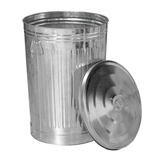 Gardenised Galvanized Steel 98-L Trash Can