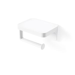 Porte-papier hygiénique et étagère en plastique adhésif Flex d'Umbra 3,5 po h., blanc