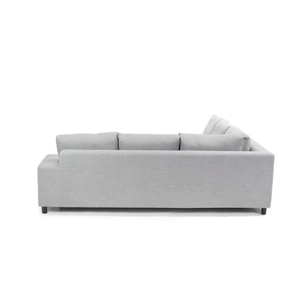 Canapé sectionnel d'extérieur Root Outdoorz 52 p. x 18 h. x 96 po l. en nylon gris clair