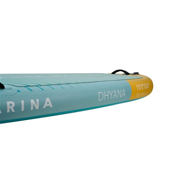 Planche à pagaie debout gonflable Dhyana Aqua Marina 11 pi L. x 34 po l. en PVC pour utilisation sur eau calme