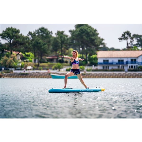 Planche à pagaie debout gonflable Dhyana Aqua Marina 11 pi L. x 34 po l. en PVC pour utilisation sur eau calme
