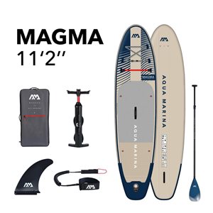Planche à pagaie debout gonflable Magma Aqua Marina 11 pi L. x 33 po l. en PVC pour utilisation sur eau calme