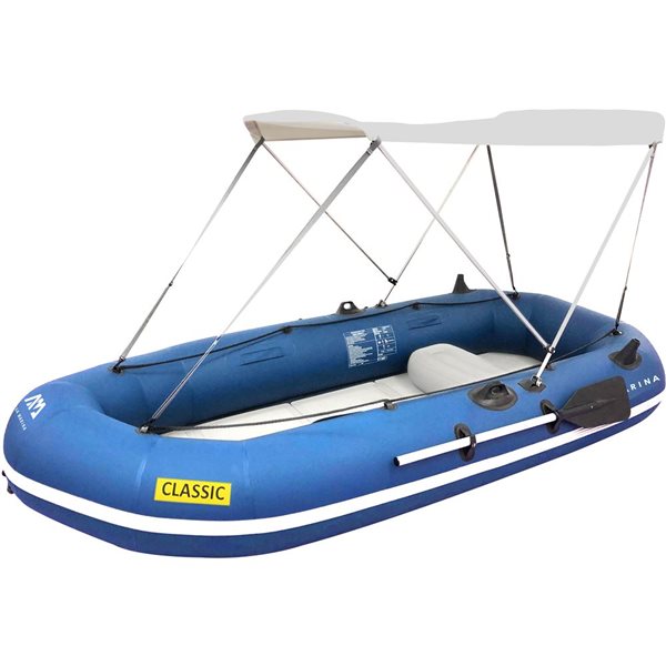 Auvent pour bateau gonflable Aqua Marina blanc et gris