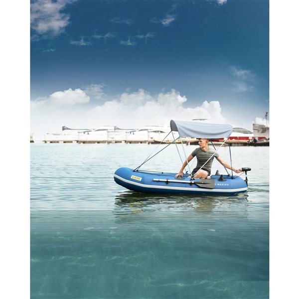 Auvent pour bateau gonflable Aqua Marina blanc et gris