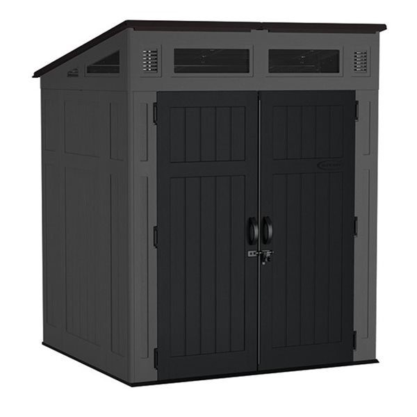 Suncast Modernist 6 W x 5-ft L Black Lean-To Storage Shed