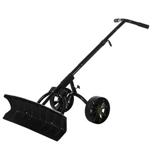 Gardenised Extra Wide 36-in Snow Pusher Shovel w/ Large Wheels