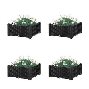 Gardenised Raised Bed Planter - 4/Pk