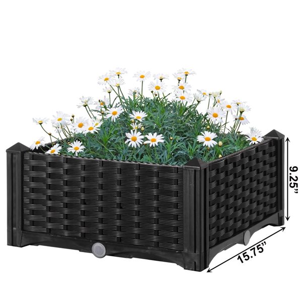Gardenised Raised Bed Planter - 4/Pk