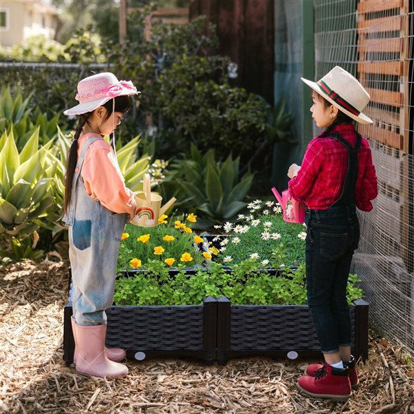 Gardenised Raised Bed Planter - 4/Pk