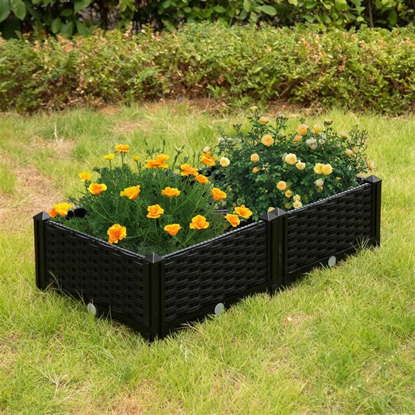 Gardenised Raised Bed Planter - 4/Pk
