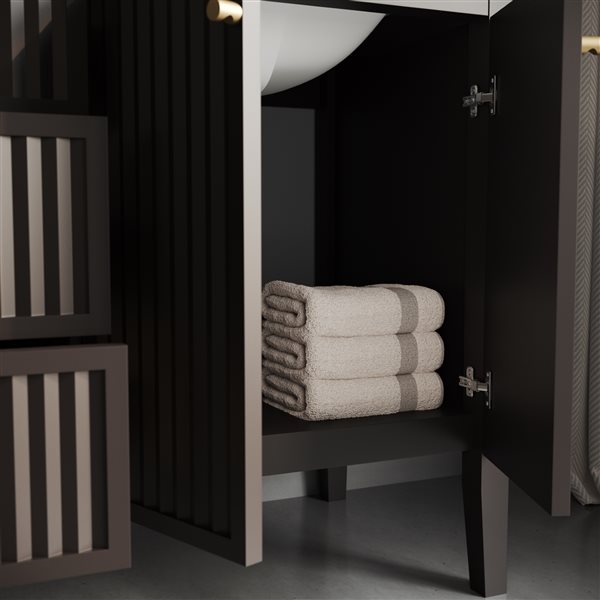 Urban Woodcraft Davos 36-in Single Espresso Coloured Vanity