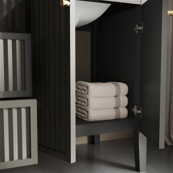 Urban Woodcraft Davos 36-in Single Grey Vanity