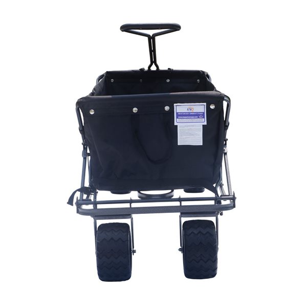 Impact Canopies Canada 20-in H All Terrain Foldable Black Bin Utility Cart