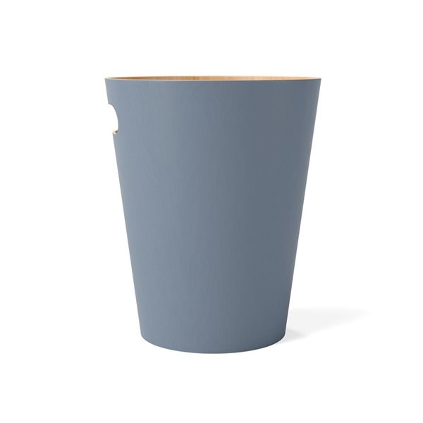 Umbra Woodrow 7.5 L Slate Blue Wood Trash Can