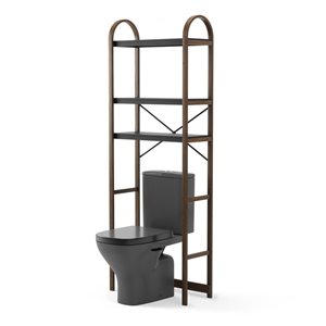 Umbra Bellwood Black and Walnut Over The Toilet Shelf