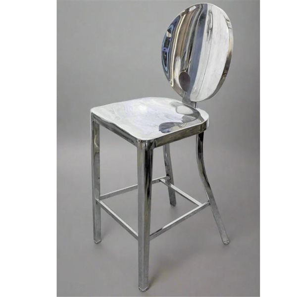 Take me Home Stainless Steel Bar Height Stool