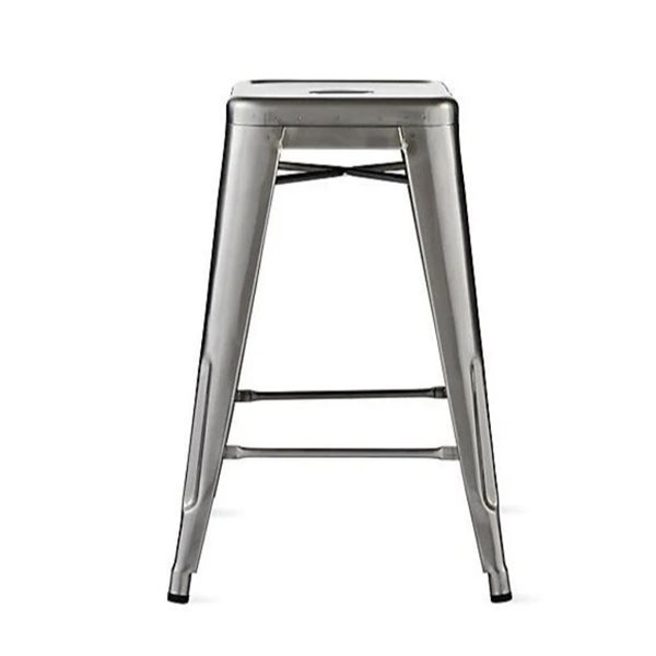 Take me Home Chrome Solid Metal Counter Height Stool