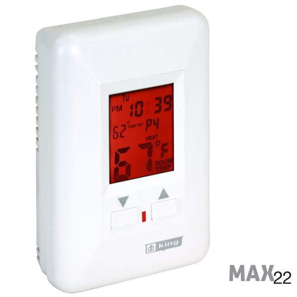 King Electric ESP Max 22 Electronic Programmable Thermostat 208/240 V 22 A SP