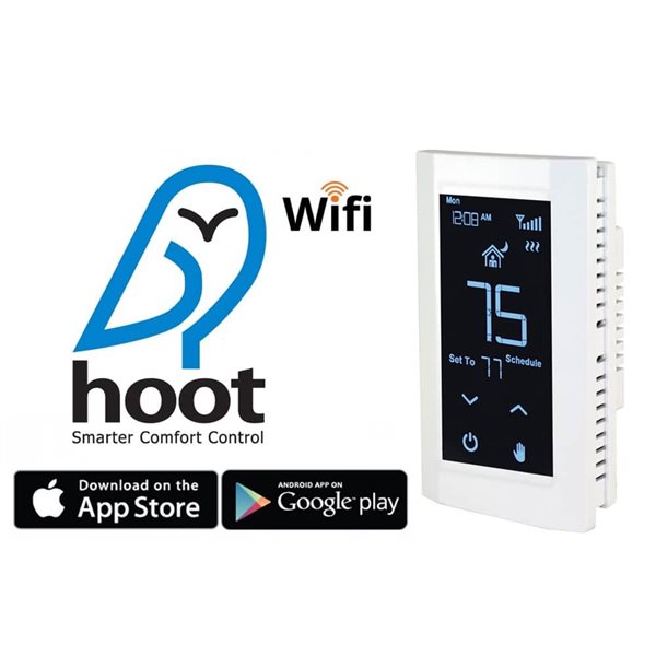 King Electric White Hoot WiFi Thermostat SP 240 V 16 A