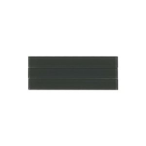 Boite de 6 carreaux de verre lustré THYME SpeedTiles 8 L. x 3 po l. autocollante linéaire vert foncé
