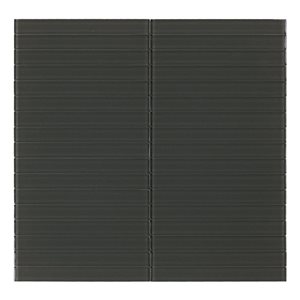 Échantillon 1 carreau de verre lustré SPRUCE SpeedTiles 4 L. x 4 po l. autocollante linéaire vert foncé