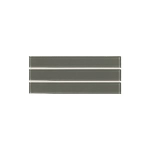 SpeedTiles IRIS Green 4 L x 4-in W Glossy Glass Linear Peel-and-Stick Tile Sample
