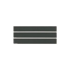 SpeedTiles JUNIPER Dark Green 4 L x 4-in W Glossy Glass Linear Peel-and-Stick Tile Sample