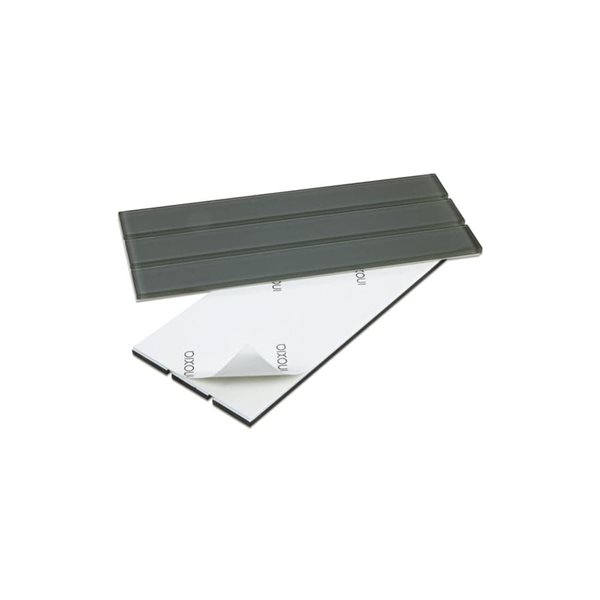 SpeedTiles JUNIPER Dark Green 4 L x 4-in W Glossy Glass Linear Peel-and-Stick Tile Sample