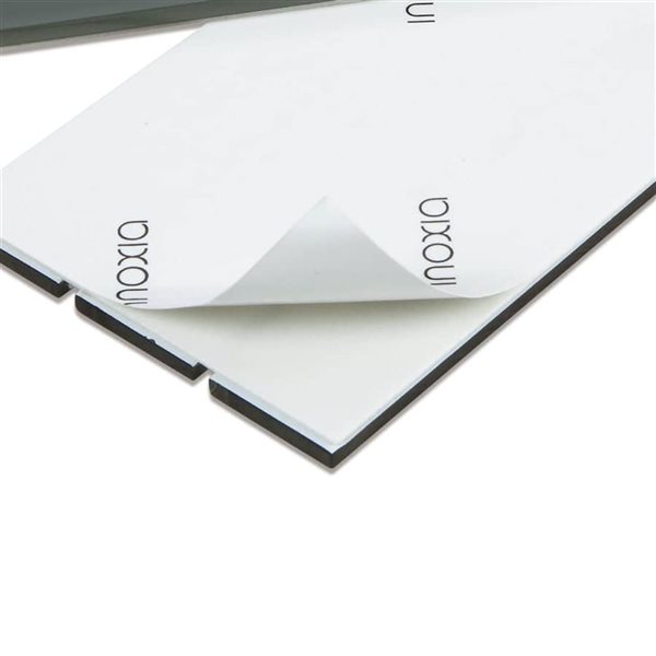 SpeedTiles JUNIPER Dark Green 4 L x 4-in W Glossy Glass Linear Peel-and-Stick Tile Sample