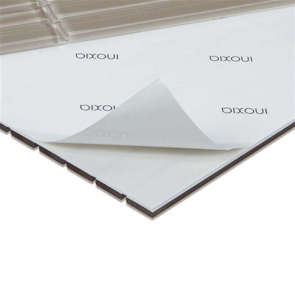 SpeedTiles CEDAR 6-Pack Taupe 11.9 L x 11.9-in W Glossy Glass Linear Peel-and-Stick Tile