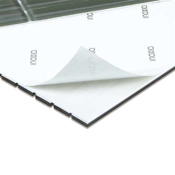 SpeedTiles HOSTA Dark Green 4 L x 4-in W Glossy Glass Linear Peel-and-Stick Tile Sample