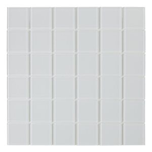 SpeedTiles ORCHID Off-White 4 L x 4-in W Glossy Glass Squares Peel-and-Stick Tile Sample