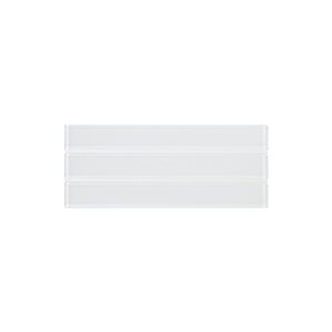 Boite de 6 carreaux de verre lustré JASMIN SpeedTiles 8 L. x 3 po l. autocollante linéaire blanc cassé